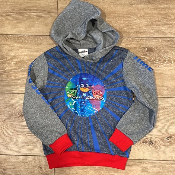 PJ Masks Boy's Sweatsuit Set with Hoodie Fleece Lined - Size 5/6 - Picture 2 of 10